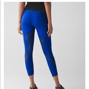 NWT lululemon goal crusher 7/8 tight, SZ 4, blue!